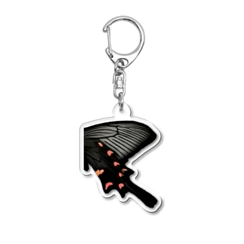 黒い蝶の右羽根 Acrylic Key Chain