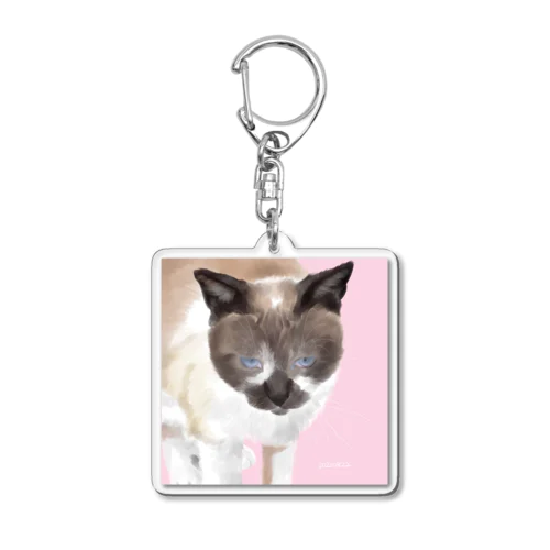 【うちねこちゃん】たぬきお嬢 Acrylic Key Chain