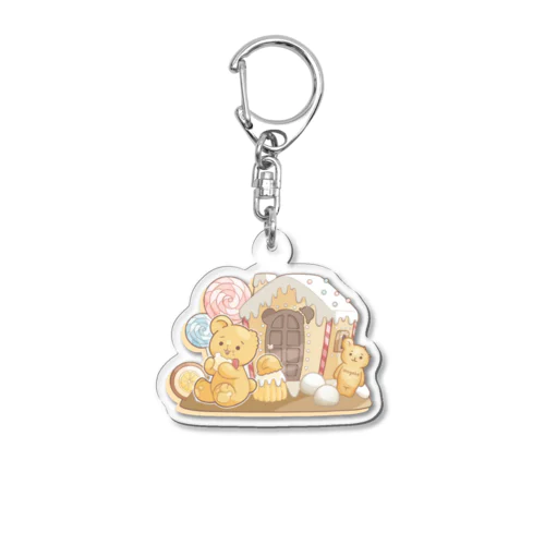 お菓子のお家のもげこちゃん Acrylic Key Chain