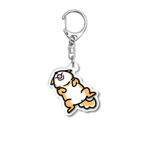 へそ天わんちゃん　わんわん♡わんダフル Acrylic Key Chain