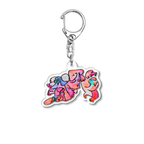 オバケのおもちゃの取り合い Acrylic Key Chain