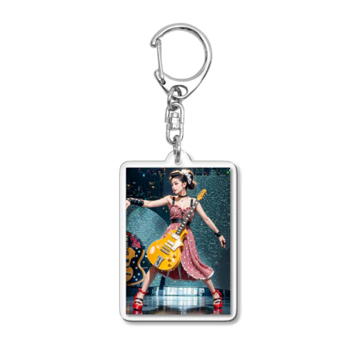 Rockabilly Girl / ロカビリーガール_ギター01 Acrylic Key Chain