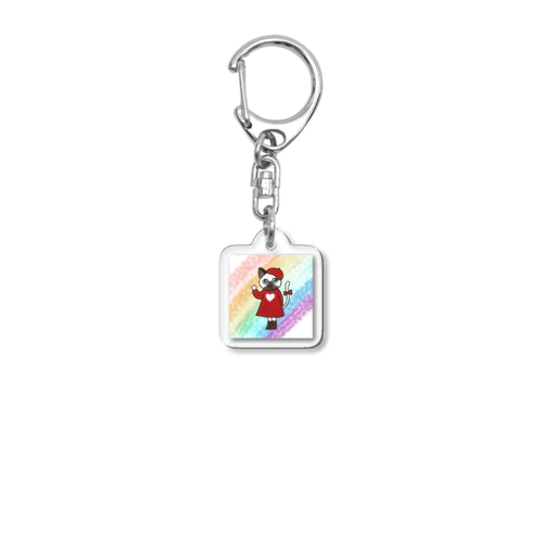 虹のしたのみみちゃん Acrylic Key Chain