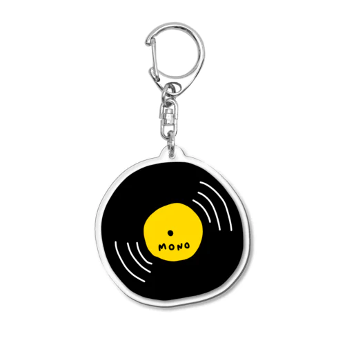 ゆるてがきレコード黄 Acrylic Key Chain