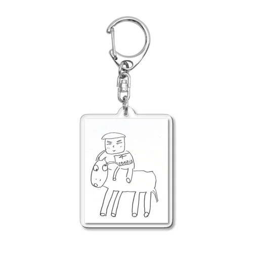 競馬好きのFinの絵 Acrylic Key Chain