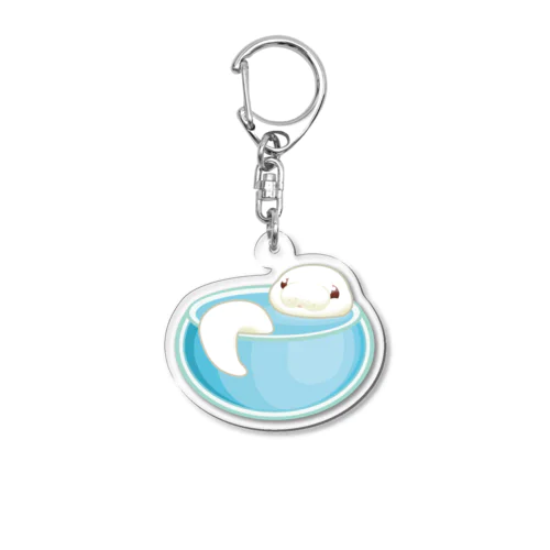 水入れでのんびりボールパイソン Acrylic Key Chain