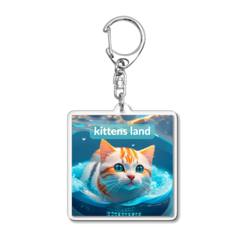 kittens x 水遊びdesign Acrylic Key Chain