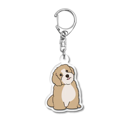 もふもふ犬 Acrylic Key Chain