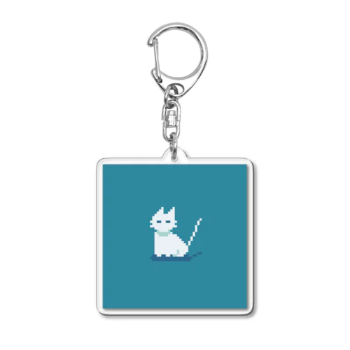 しろねこ Acrylic Key Chain