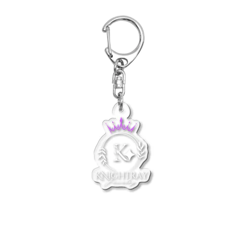 Knightray White Acrylic Key Chain