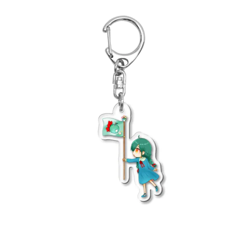 v1緑髪ちゃん(緑髪ちゃんズ) Acrylic Key Chain