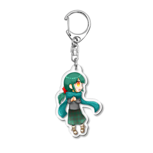 マフラー普段着緑髪ちゃん(緑髪ちゃんズ) Acrylic Key Chain