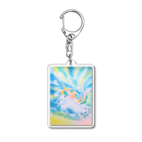 ユニコーンにのって Acrylic Key Chain