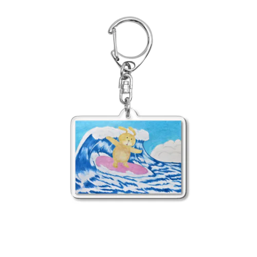 うさ太サーフィン Acrylic Key Chain