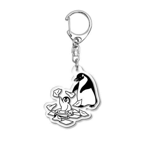 ティッシュを全部出すペンギン Acrylic Key Chain