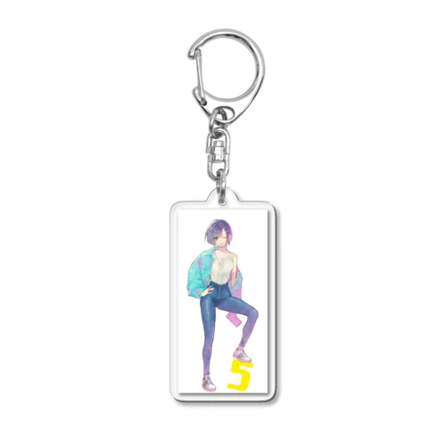 高身長デニム女子 Acrylic Key Chain