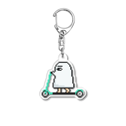 電動キックボードに乗るメジェド様 Acrylic Key Chain