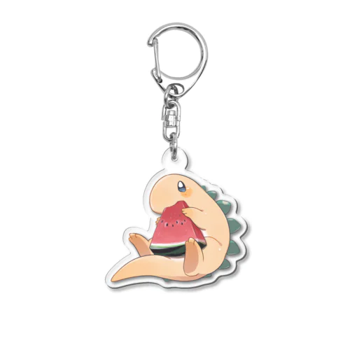 スイカとサウルスくん Acrylic Key Chain