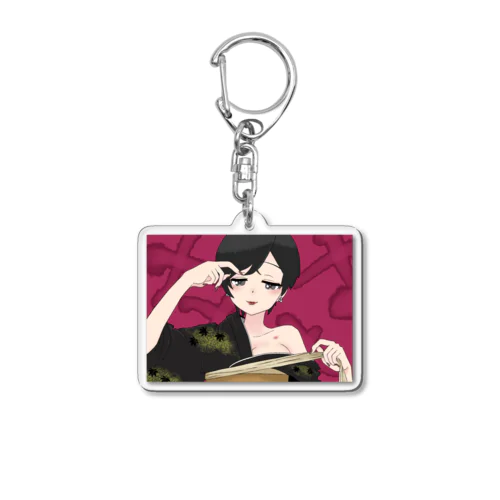 赤の園芸ラビング Acrylic Key Chain