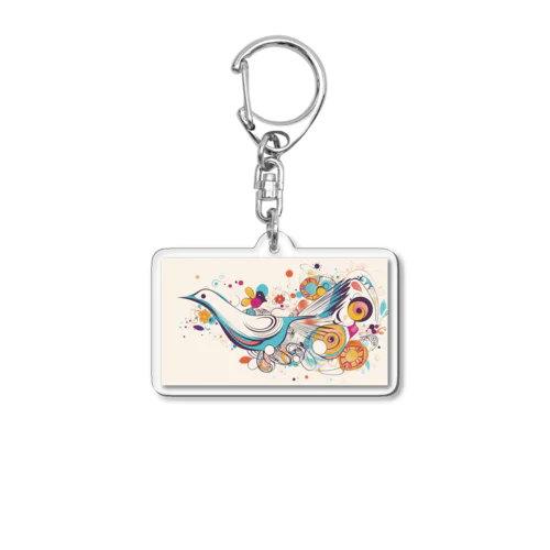 『ソーダ水からうまれたとり』【寄付付き商品】 Acrylic Key Chain