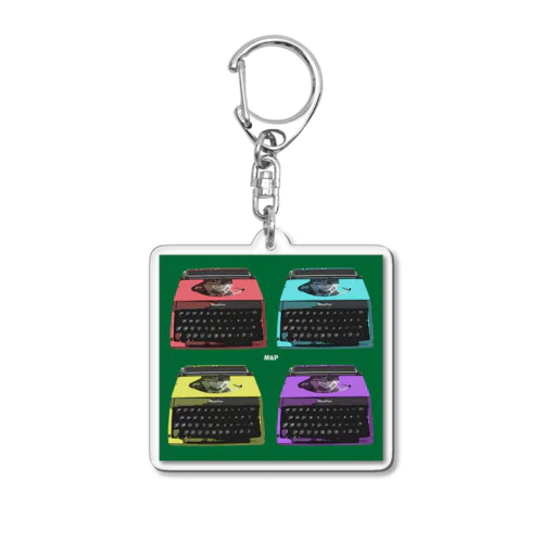 レトロなタイプライター　クワトロ Acrylic Key Chain