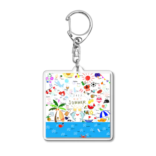 hot summer Acrylic Key Chain