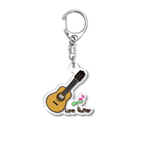 Love Guitar 🎵 Acrylic Key Chain