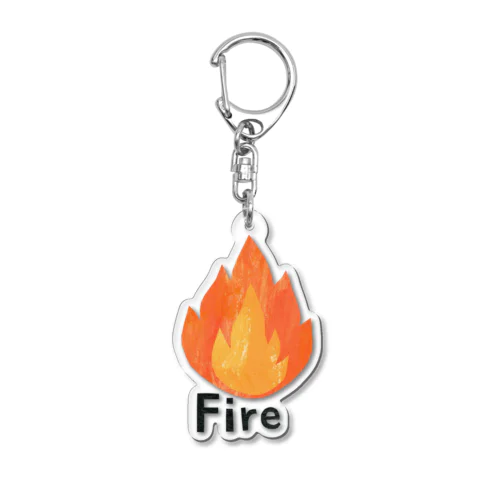 Fire Acrylic Keychain アクリルキーホルダー