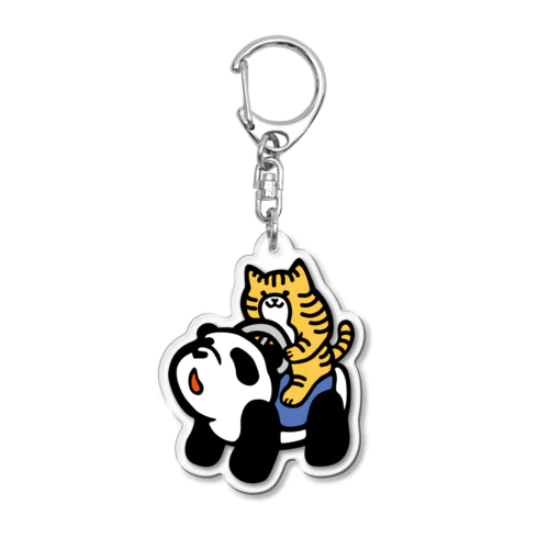 GO！GO！パンダカー　チャシロ Acrylic Key Chain