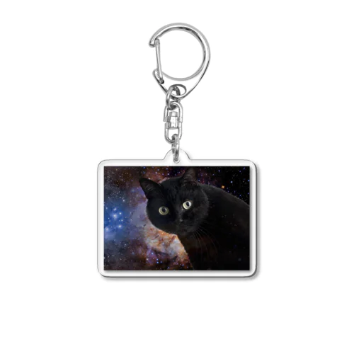 宇宙の黒猫クロスケ① Acrylic Key Chain