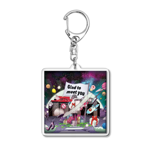 Glad to meet you イラストグッズ Acrylic Key Chain