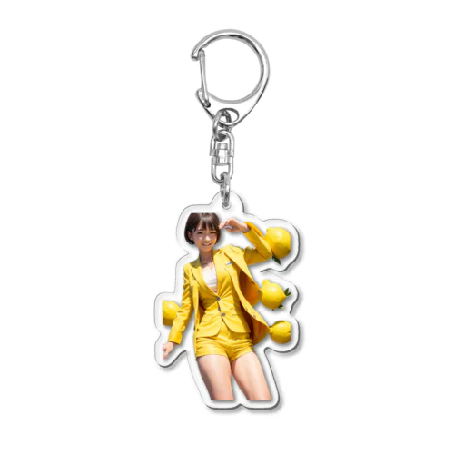 girl(lemon) Acrylic Key Chain