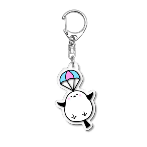 パラシュートとシマエナガちゃん Acrylic Key Chain