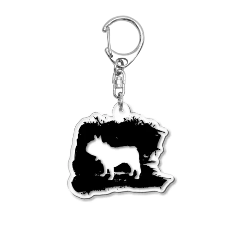 墨絵のフレンチブルドッグ Acrylic Key Chain