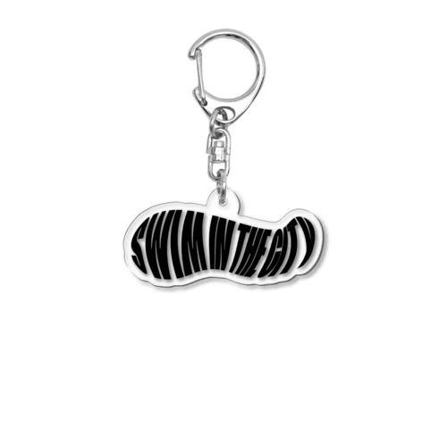 Swim in The city Acrylic Key Chain