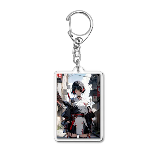 Samurai-girl"鹿角"modern version Acrylic Key Chain