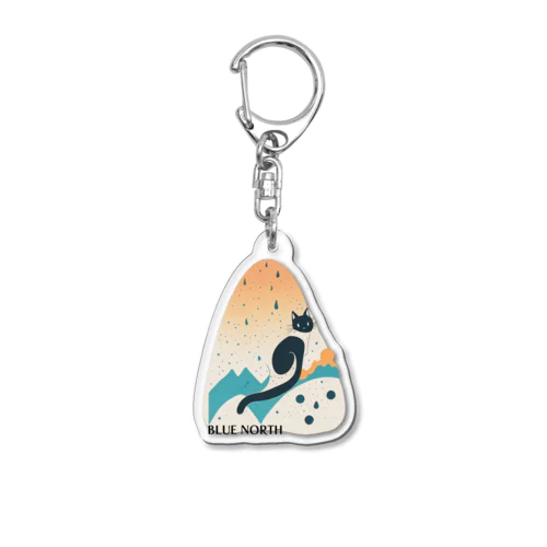 【BLUE NORTH】キャットシルエットデザイン Acrylic Key Chain