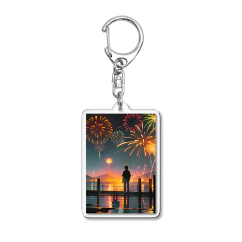 Fireworks Journey　〜夏の彩夜の旅〜　　No,2　「花火より高いところにいる君へ」 Acrylic Key Chain