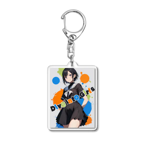 Dive into Girls #3 Acrylic Key Chain