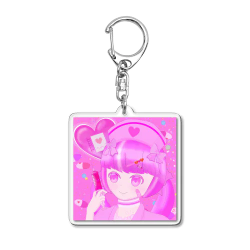 ピンクの子 Acrylic Key Chain