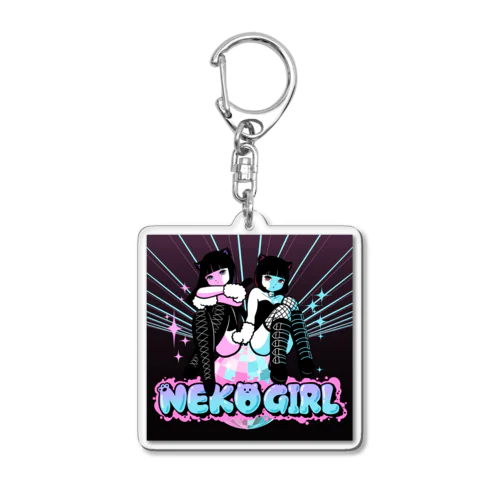 ネコガール・ナイト・フィーバー Acrylic Key Chain