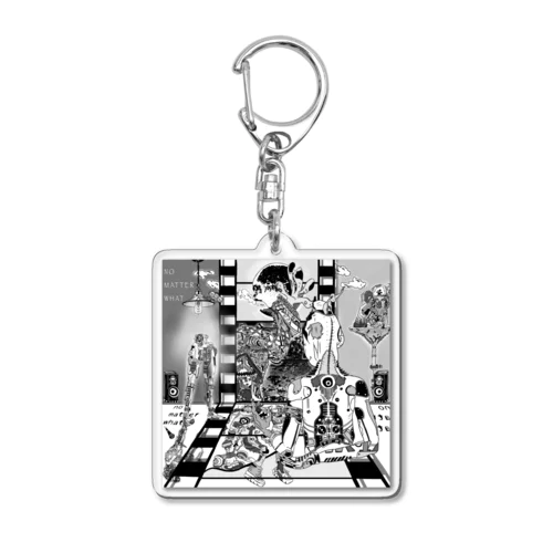 モノクロ CDジャケット Acrylic Key Chain