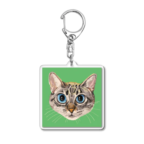 しましまねこ Acrylic Key Chain