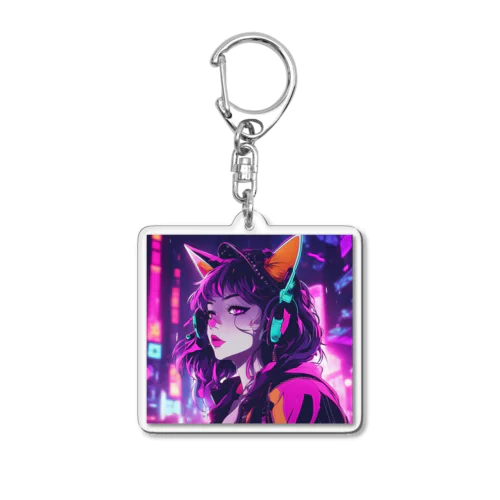 パンクビビッド・ピエロキャット kAsumI Acrylic Key Chain