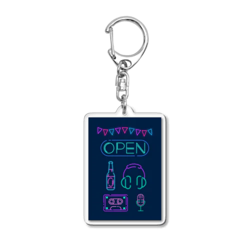 OPEN Acrylic Key Chain