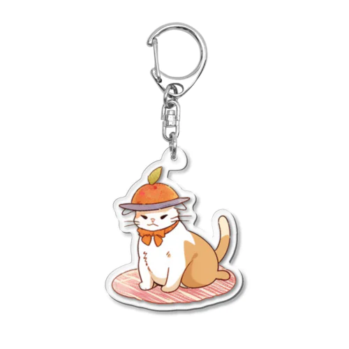 お腹ペコペコで具になっちゃったねこにゃん Acrylic Key Chain