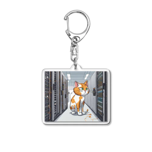 データセンターの猫 Acrylic Key Chain