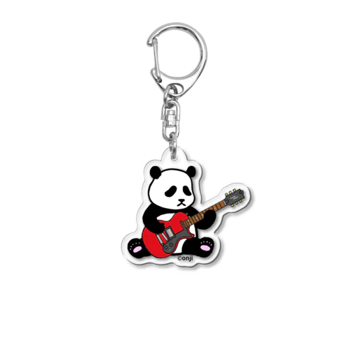 PANDA ALSO LOVES TO PLAY THE GUITAR. MM Acrylic Key Chain