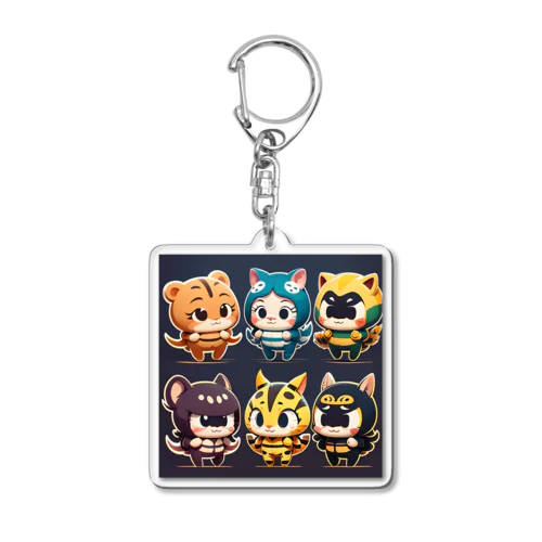 イカネコレンジャーズ Acrylic Key Chain