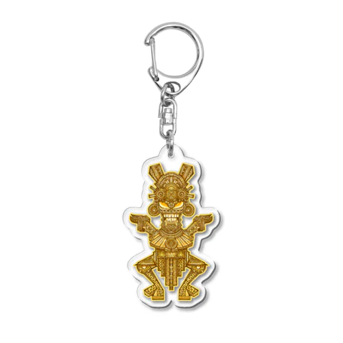 Golden Alpaca Acrylic Key Chain